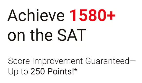 Achieve 1580+ on the SAT Score improvement guaranteed